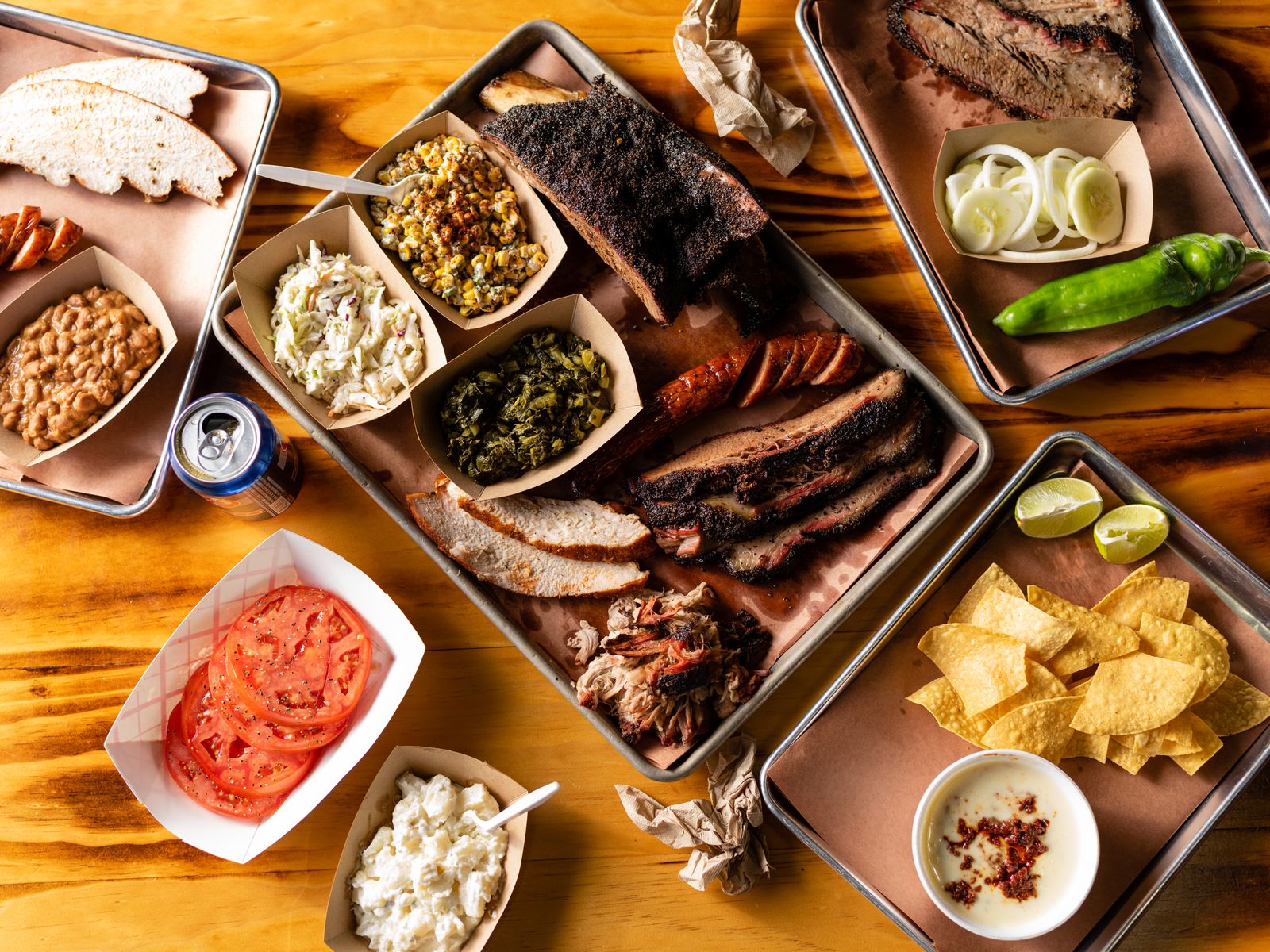 A full plate of barbecue