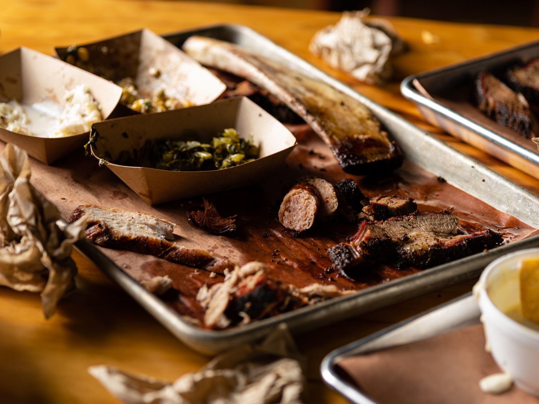 Tray of barbecue