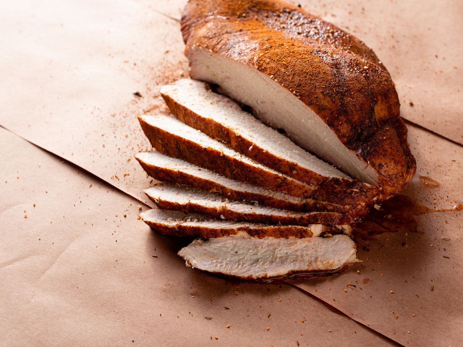 Sliced smoked turkey